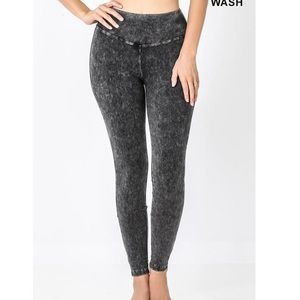 Zenana acid wash leggings
